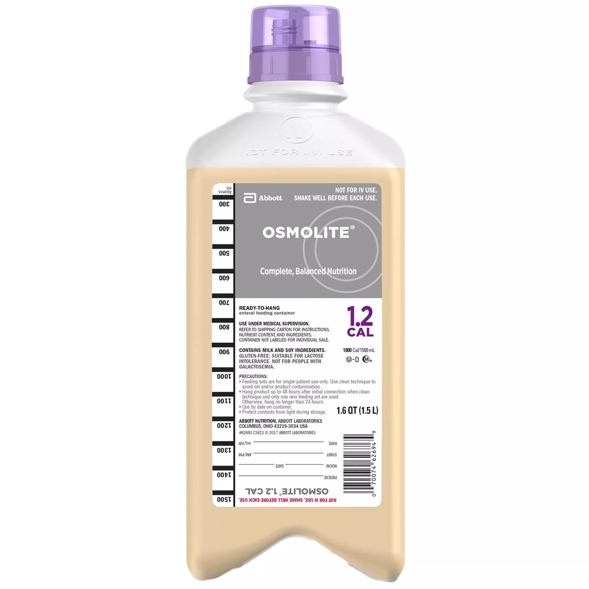 Osmolite 1.2 Cal Tube Feeding Formula, 1.5 Liter Bottle