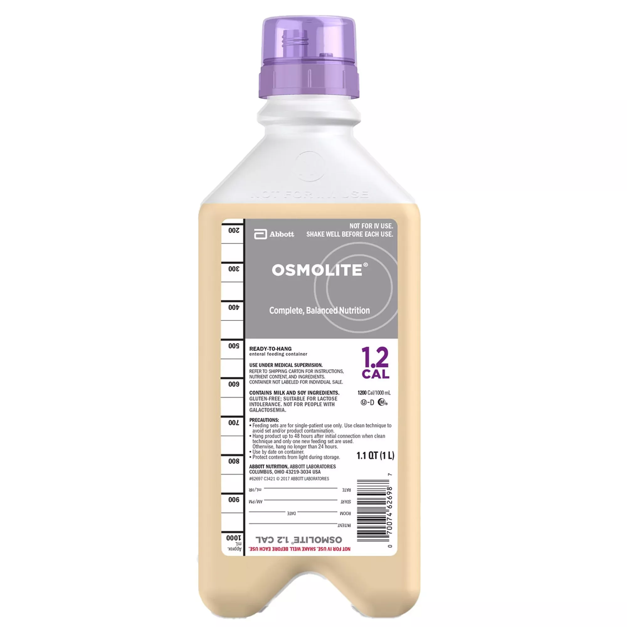 Osmolite 1.2 Cal Tube Feeding Formula, 33.8-ounce bottle