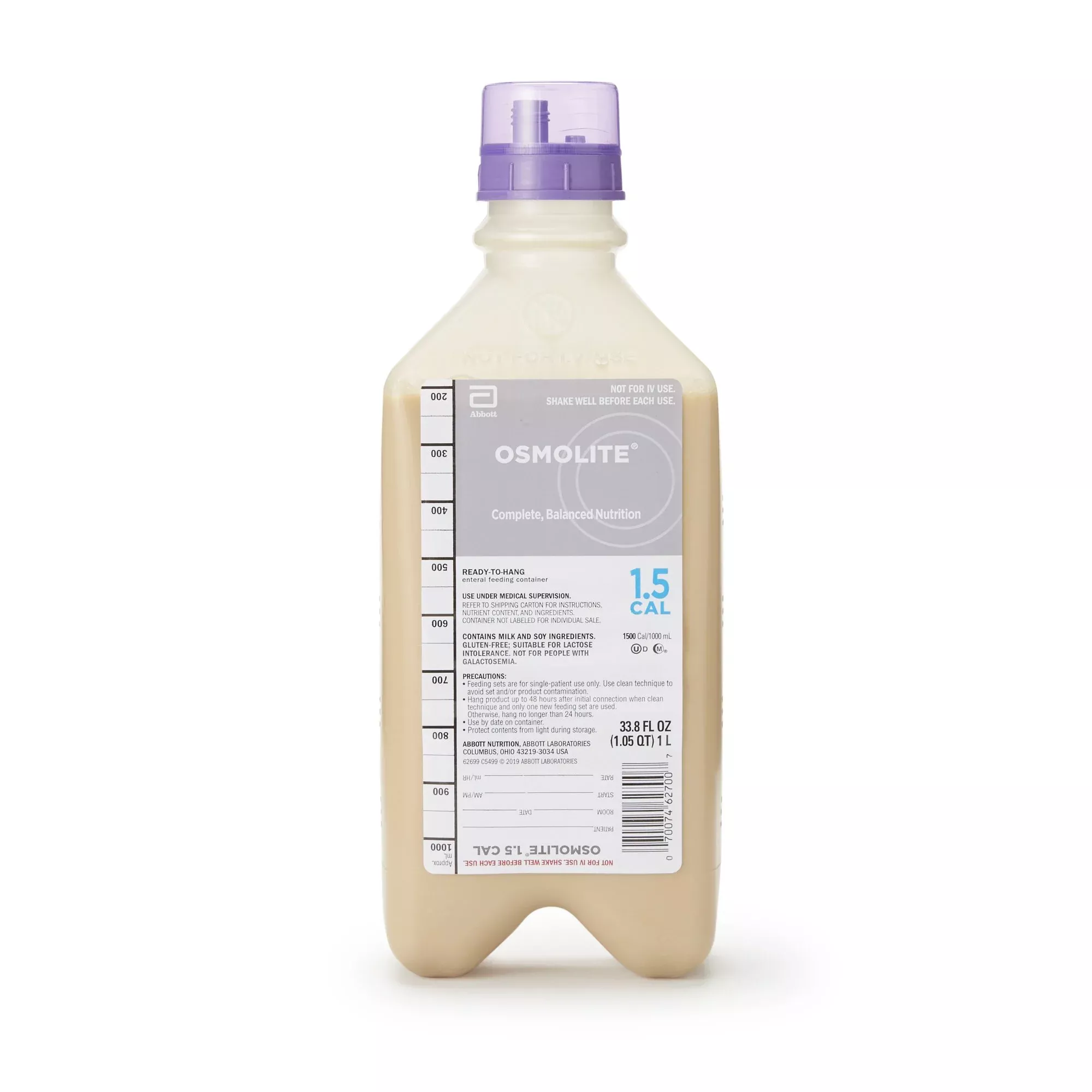 Osmolite 1.5 Cal Tube Feeding Formula, 33.8-ounce bottle