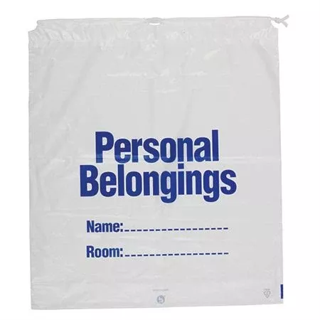 Patient Belongings Bag with Drawstring 20"W x 20"H