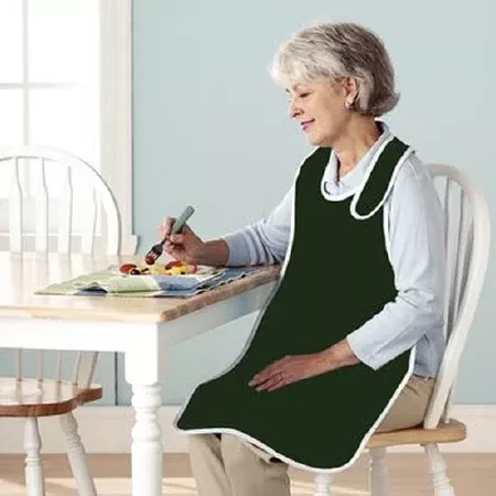 Patterson Medical Supply Bib Hook and Loop Closure Reusable Polyester / Cotton Front Lined With 100% Nylon - M-636950-4013 - Each