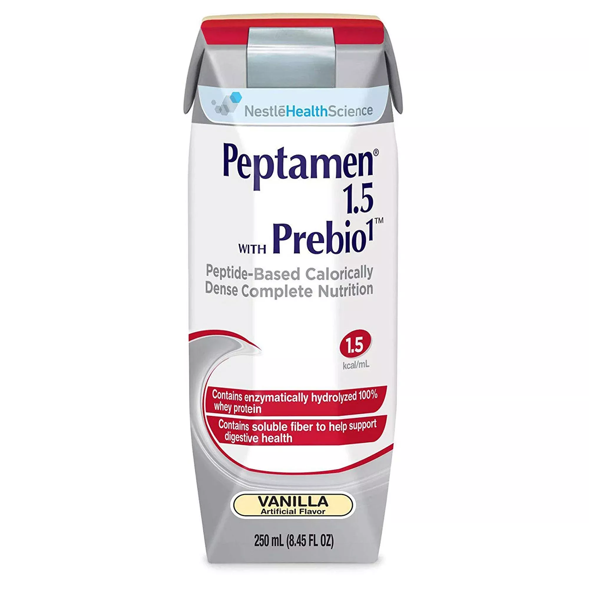 Peptamen 1.5 with Prebio 1™ Vanilla Peptide-Based Complete Nutrition, 250 mL