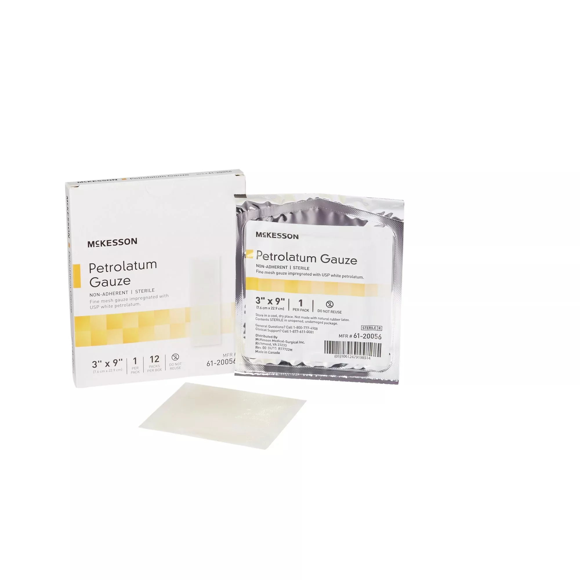 Petrolatum Impregnated Dressing, 3 x 9 Inch | McKesson 61-20056