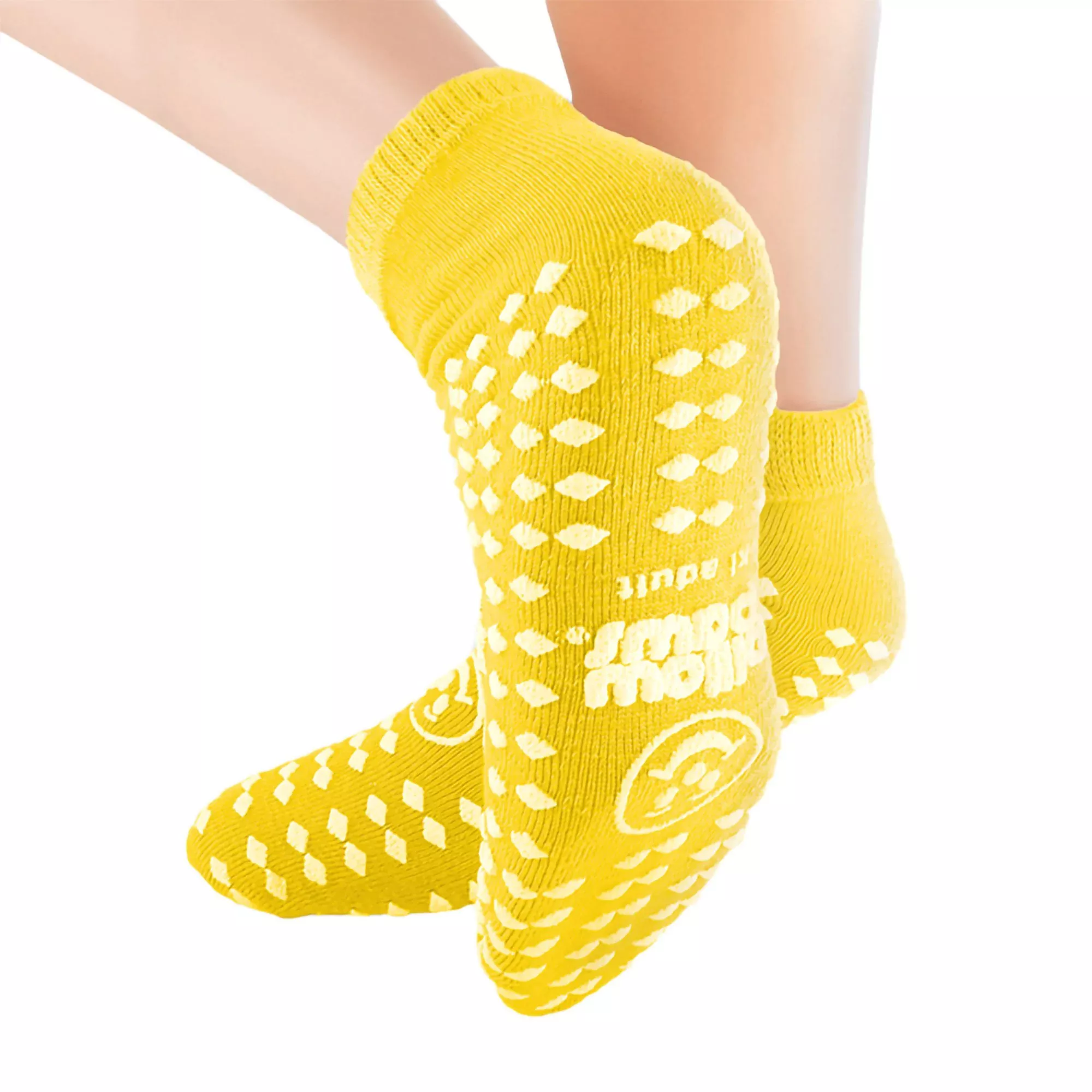 Pillow Paws Yellow Risk Alert Terries™ Slipper Socks, Adult