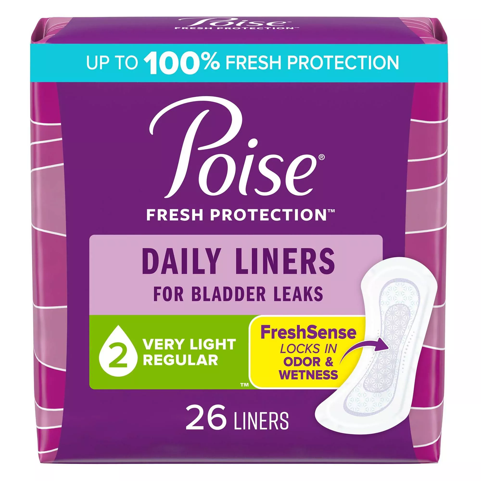 Poise Bladder Control Pads, Light Absorbency, 7.5 Inch Length