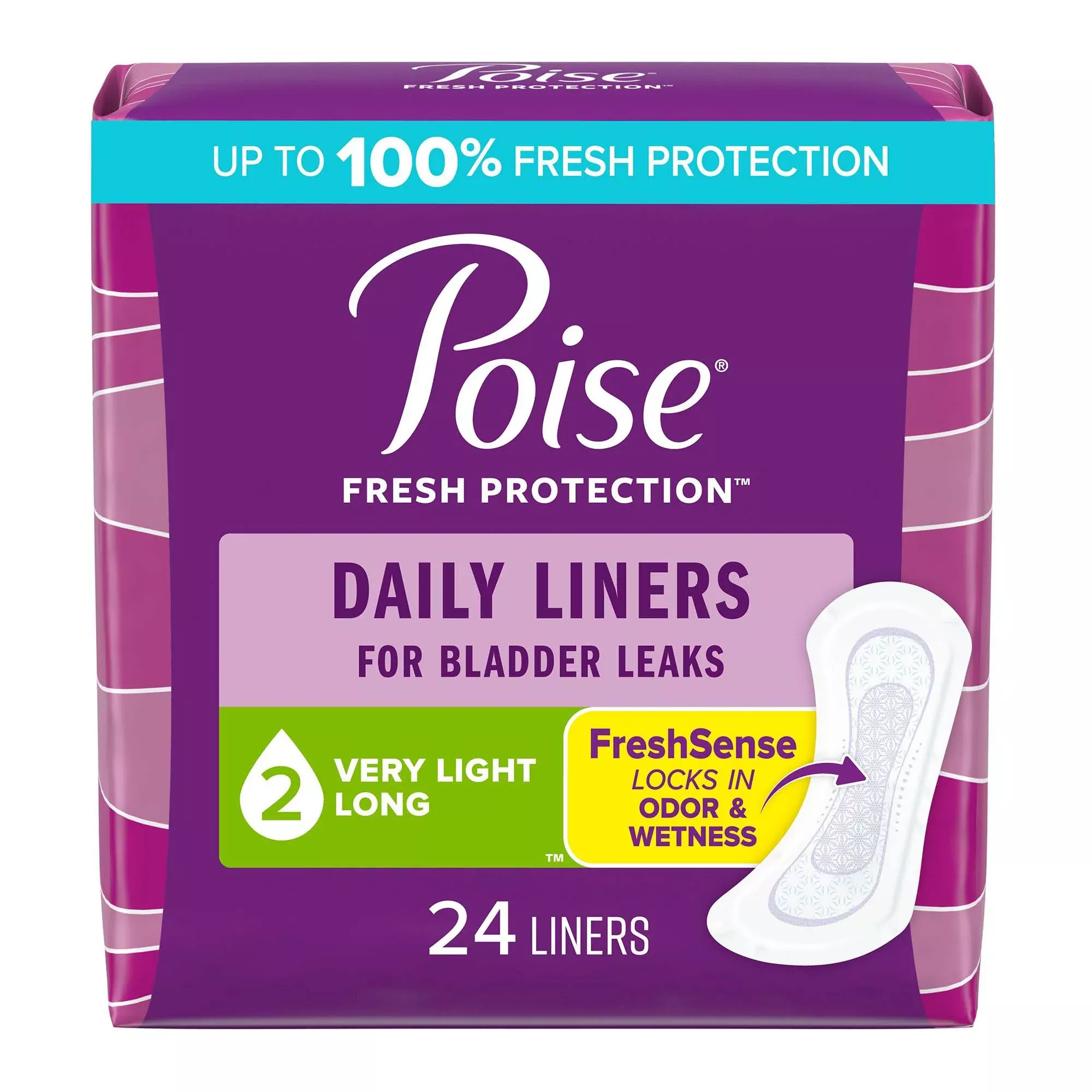Poise Bladder Control Pads for Women, Light Absorbency, 8.5-Inch