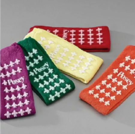 Posey Fall Management Slipper Socks Posey Large Orange Ankle High - M-814675-1433 - Pair