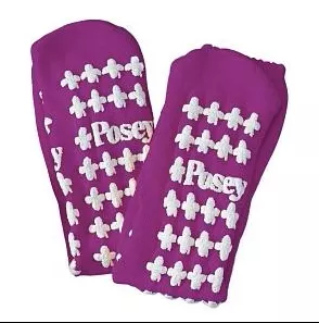 Posey Fall Management Slipper Socks Posey Large Purple Above the Ankle - M-1145354-1584 - Pair