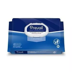 Prevail Disposable Adult Washcloth with Press-n-Pull Lid, 12" x 8"