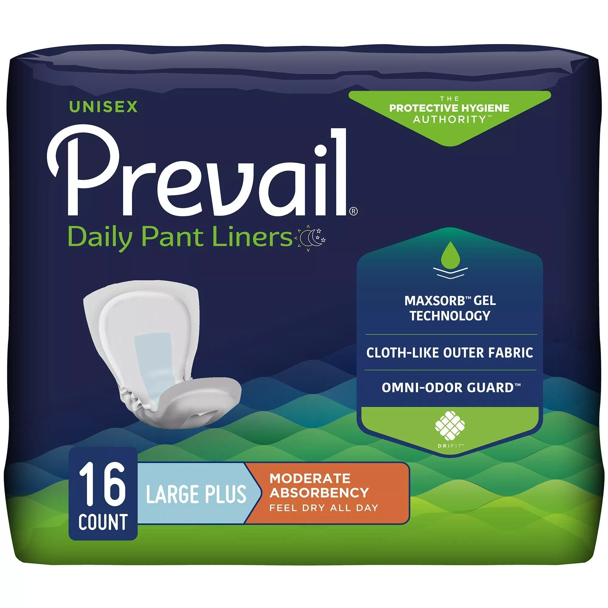 Prevail Pant Liner Elastic Large Plus 13" x 28"