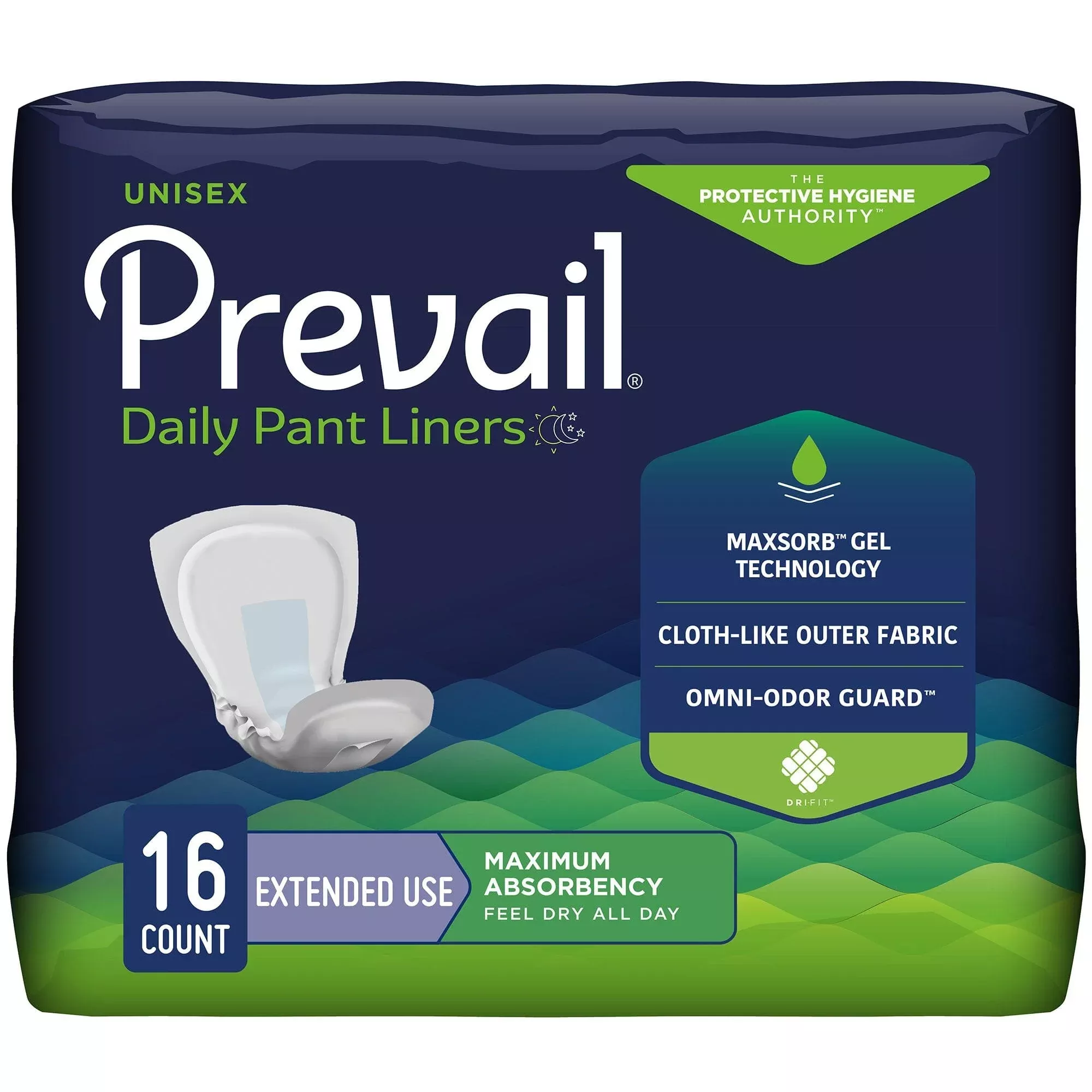 Prevail Pant Liner Overnight Super, 13" X 28", Lavender