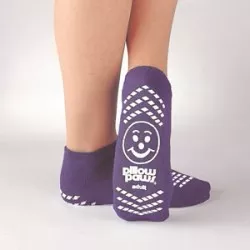 Principle Business Enterprises Slipper Socks Pillow Paws Risk Alert 2X-Large Purple - M-880678-1147 - Case of 48