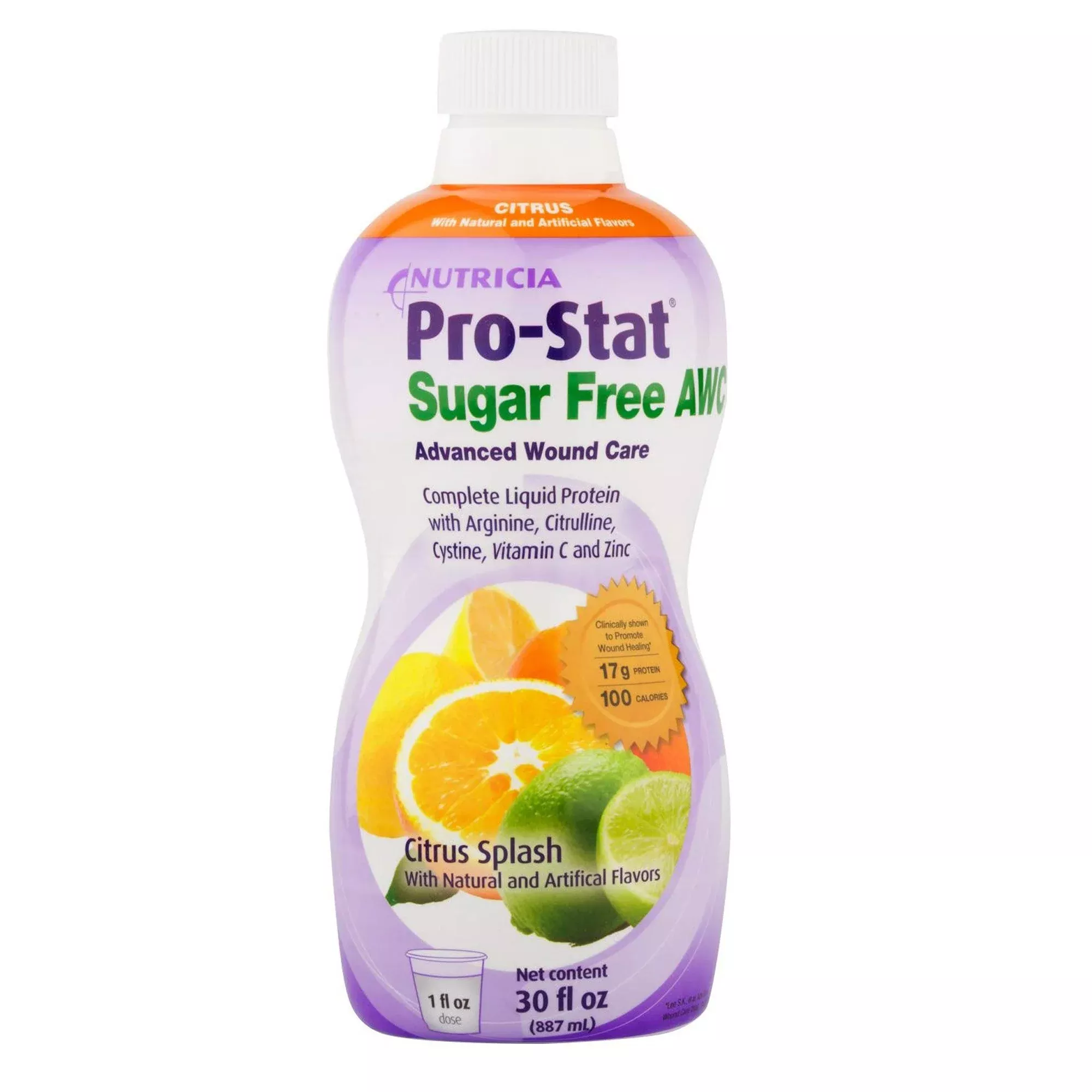 Pro-Stat Sugar Free AWC Citrus Splash Complete Liquid Protein, 30-ounce Bottle