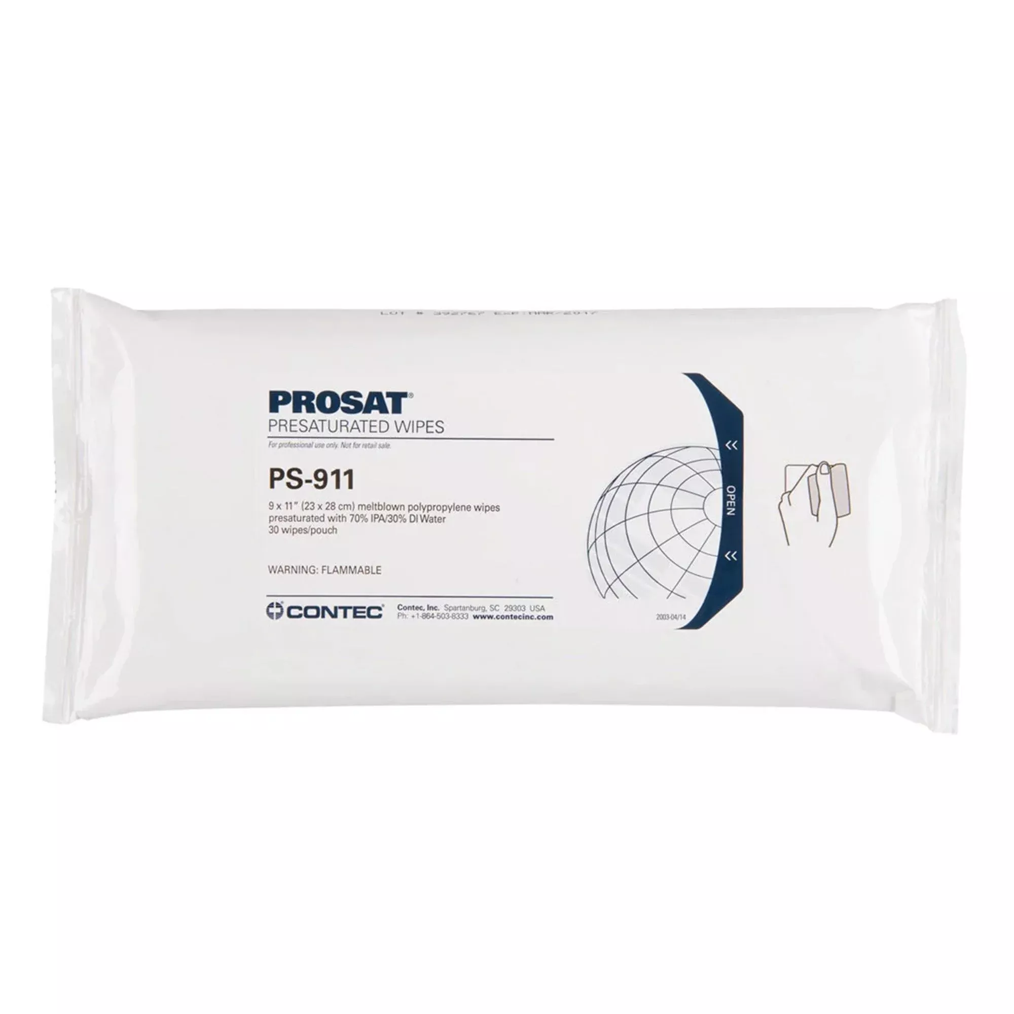 Prosat Presaturated Wipes, 9 x 11 in.