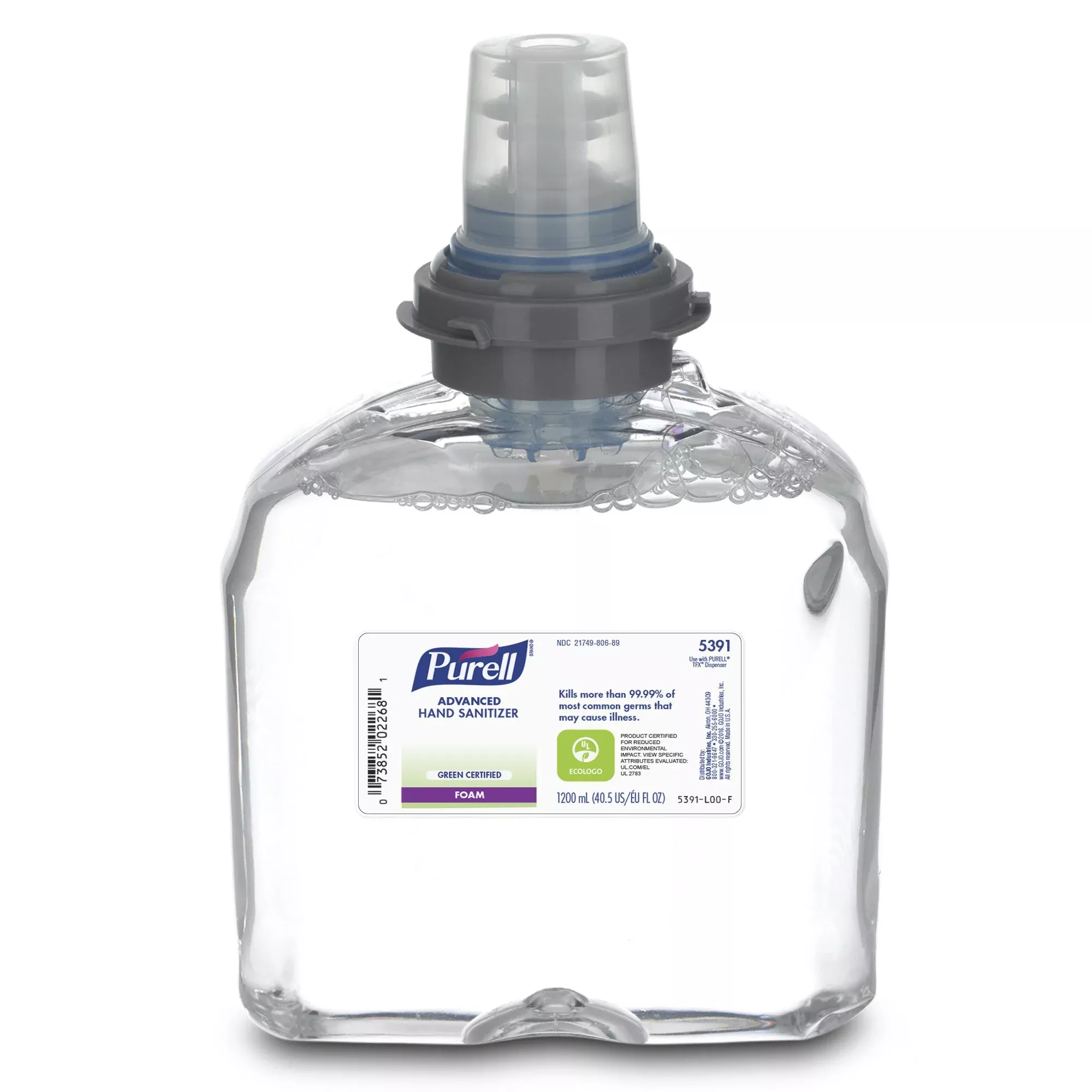 Purell Advanced Ethyl Alcohol Hand Sanitizer, 1,200 mL Dispenser Refill Bottle