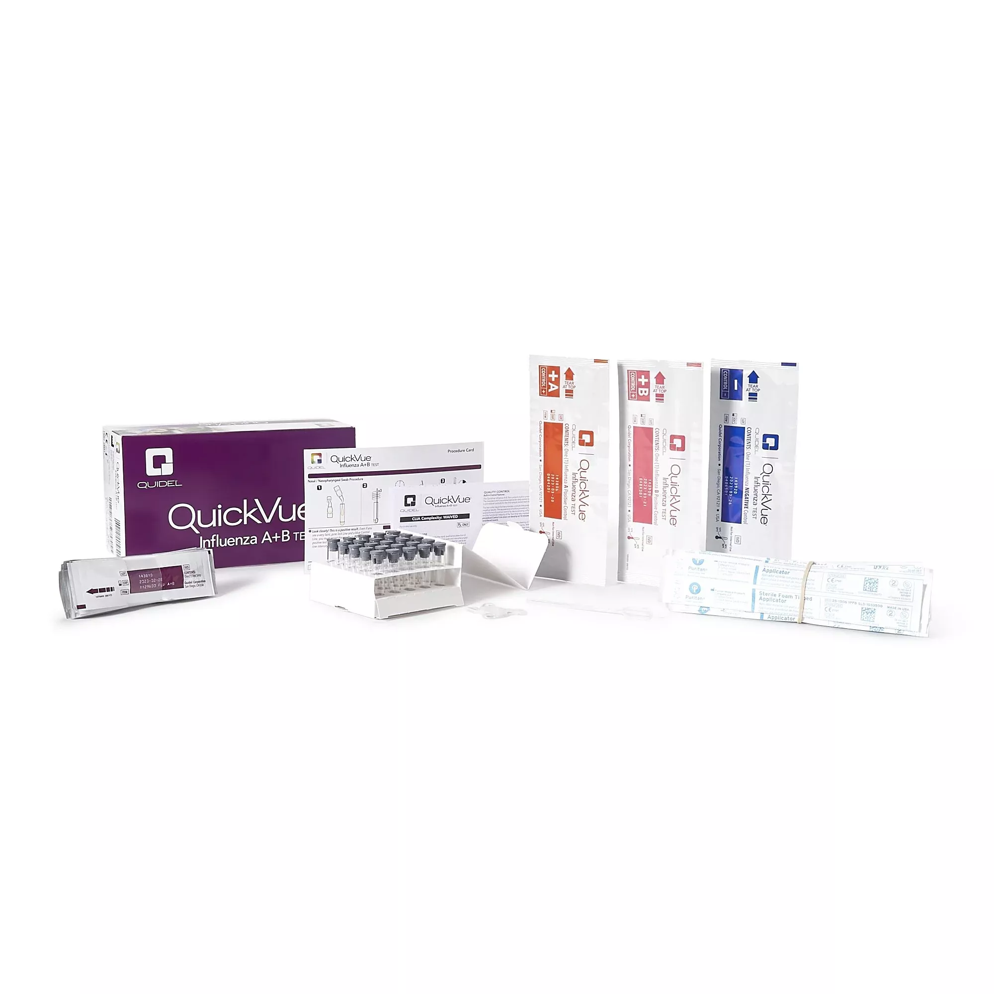 QuickVue Influenza A + B Infectious Disease Immunoassay Respiratory Test Kit