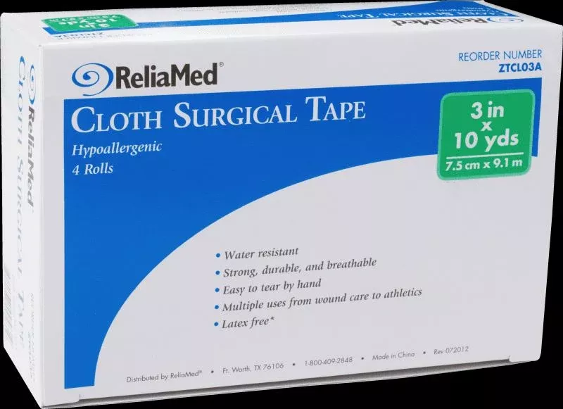 ReliaMed Cloth Surgical Tape 3" x 10 yds.