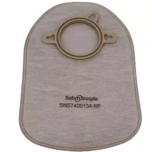 Safe N Simple 8" Closed 2-Piece Pouch, Beige, 50 mm, 2" Flange, with Belt Tabs