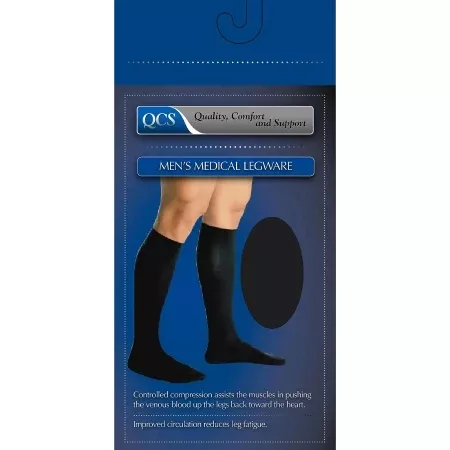Scott Specialties Compression Socks QCS Knee High Large Black Closed Toe - M-696870-2899 - Pair