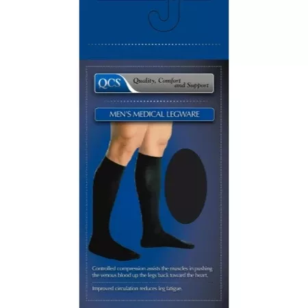 Scott Specialties Compression Socks QCS Knee High Small Black Closed Toe - M-769653-4673 - Pair