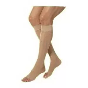 Select Comfort Calf with Grip-Top, 30-40 mmHg, Large, Short, Open Toe, Crispa