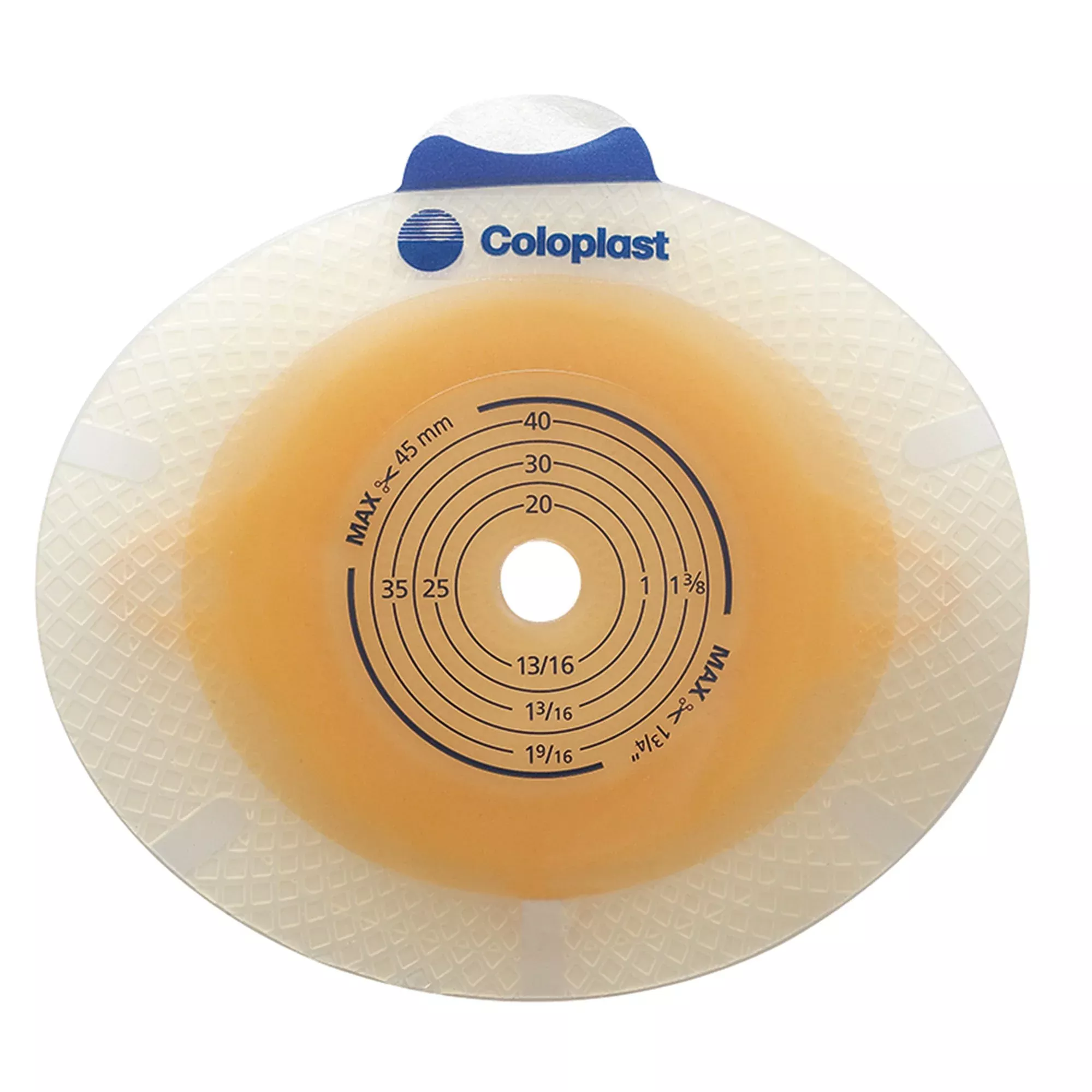 SenSura Click Flat Ostomy Barrier, 35 mm Stoma Opening, Red Match