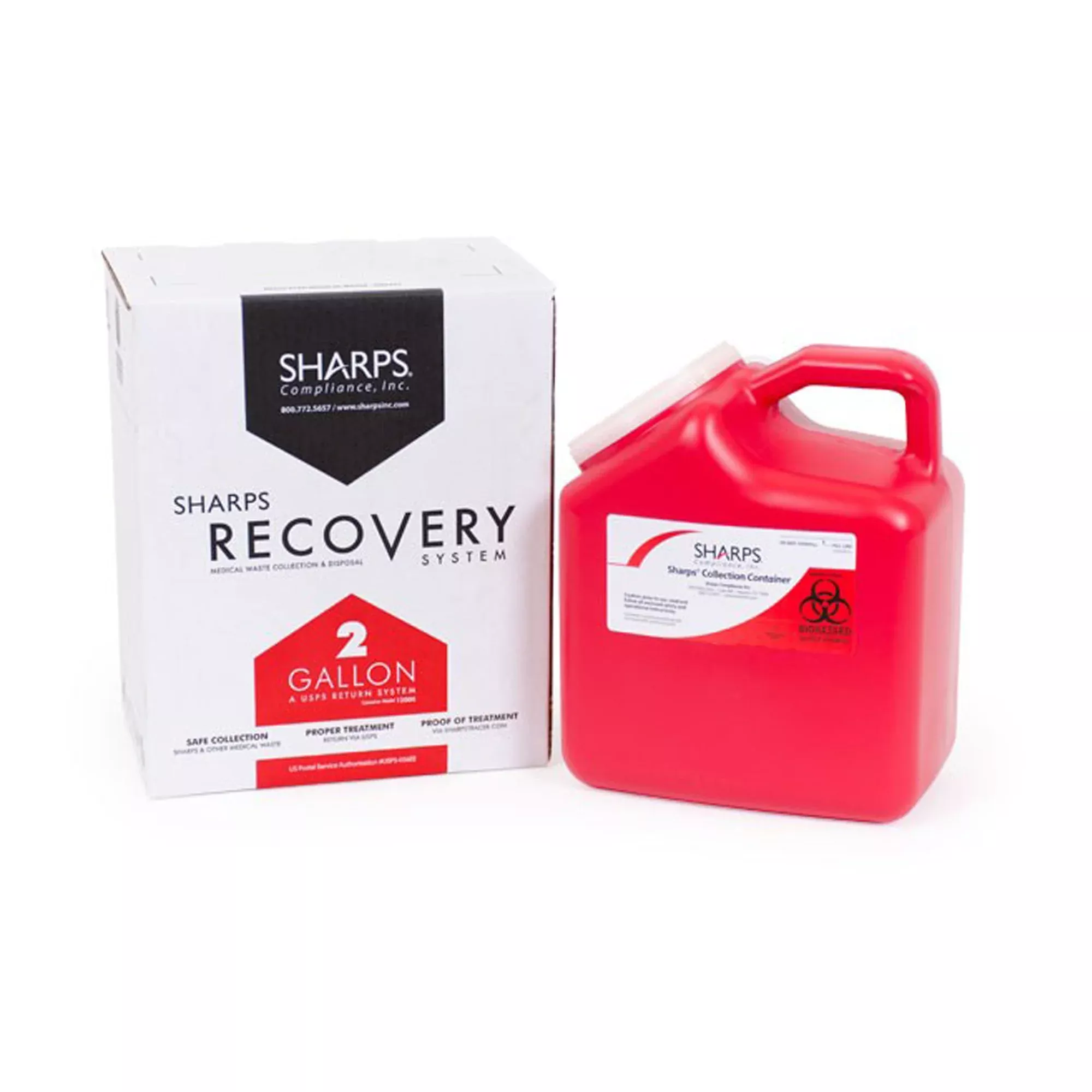 The Sharps Disposal by Mail System Pro-Tec Mailback Sharps Collector, 2 Gal.