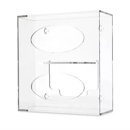 Side-Loading Acrylic Glove Dispenser Double - 10.125"W x 4.125"D x 10.75"H