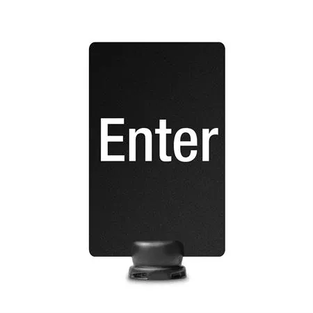 Signage for Lightweight Stanchion 11"W x 14"H Enter