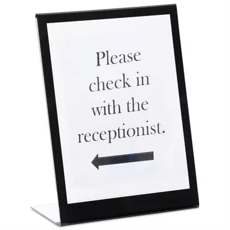 Single-Sided Tabletop Document Display Frame Single-Sided Frame with Integrated Stand - 9.5"W x 4.5"D x 12"H