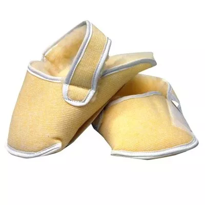 Skil-Care Slippers Small / Medium Yellow Hook and Loop Strap - M-872141-2078 - Pair
