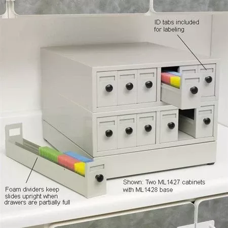 Slide Storage Cabinet Slide Storage Base - 15.75"W x 18.75"D x 2.625"H