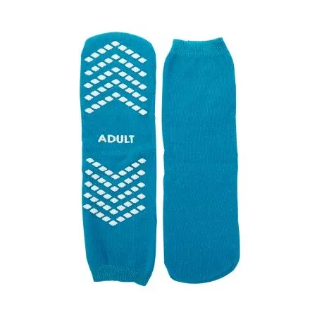 Slipper Socks McKesson Large Teal Above the Ankle - M-1038459-2745 - Pair
