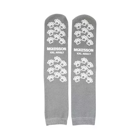 Slipper Socks McKesson Terries™ 2X-Large Gray Above the Ankle - M-558996-4469 - Pair