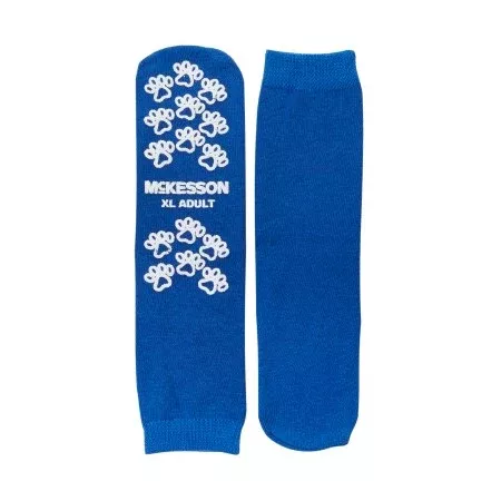 Slipper Socks McKesson Terries™ X-Large Royal Blue Above the Ankle - M-334875-3578 - Pair