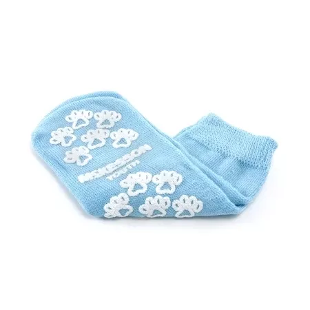 Slipper Socks McKesson Terries™ Youth Light Blue Above the Ankle - M-558993-3590 - Case of 48