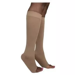 Soft Opaque, Calf, 20-30 mmHg, Medium, Long, Open Toe, Nude