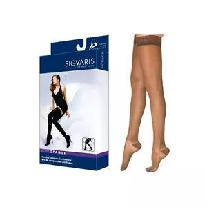 Soft Opaque Thigh High with Grip-Top, 20-30, Medium, Short, Closed, Nude