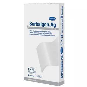 Sorbalgon Ag Calcium Alginate Dressing, 1" x 12" Ribbon