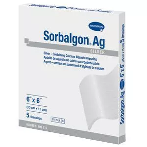 Sorbalgon Silver Calcium Alginate Dressing 6" x 6"