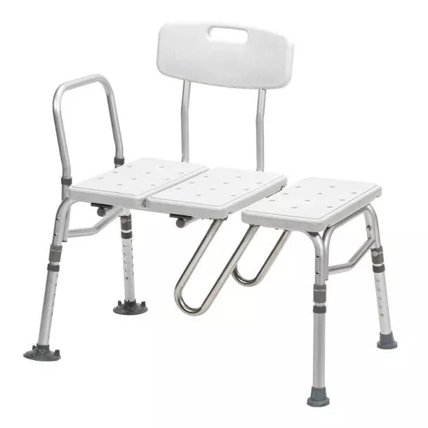 Splash Defense Transfer Bench with Curtain Guard - Drive Medical