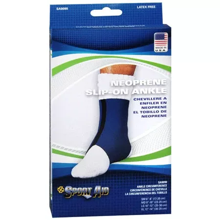 Sport Aid Neoprene Slip-On Ankle Brace, Large