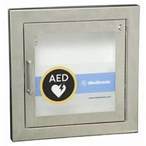 Stainless Steel Recessed AED Cabinet with Alarm
