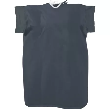 Standard Textile Patient Exam Gown DermaTherapy Large Navy Blue Reusable - M-884931-4713 - Dozzen2