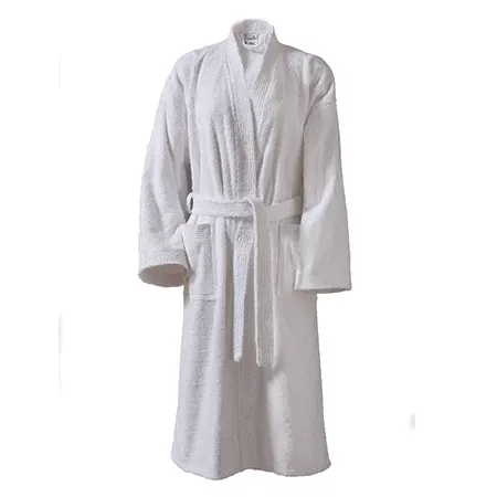 Standard Textile Patient Robe Unisex Large White Reusable - M-649824-582 - Dozzen2