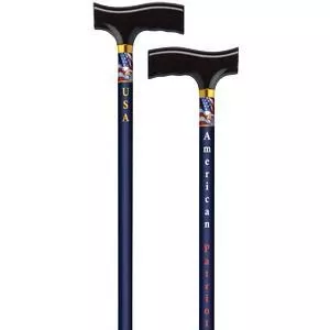 Straight Cane with Fritz Handle, American Patriot