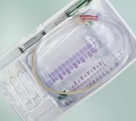 SureStep Foley Tray System Lubri-Sil I.C. Complete Care Temperature-Sensing Foley Catheter Tray and Urine Meter, 16 Fr