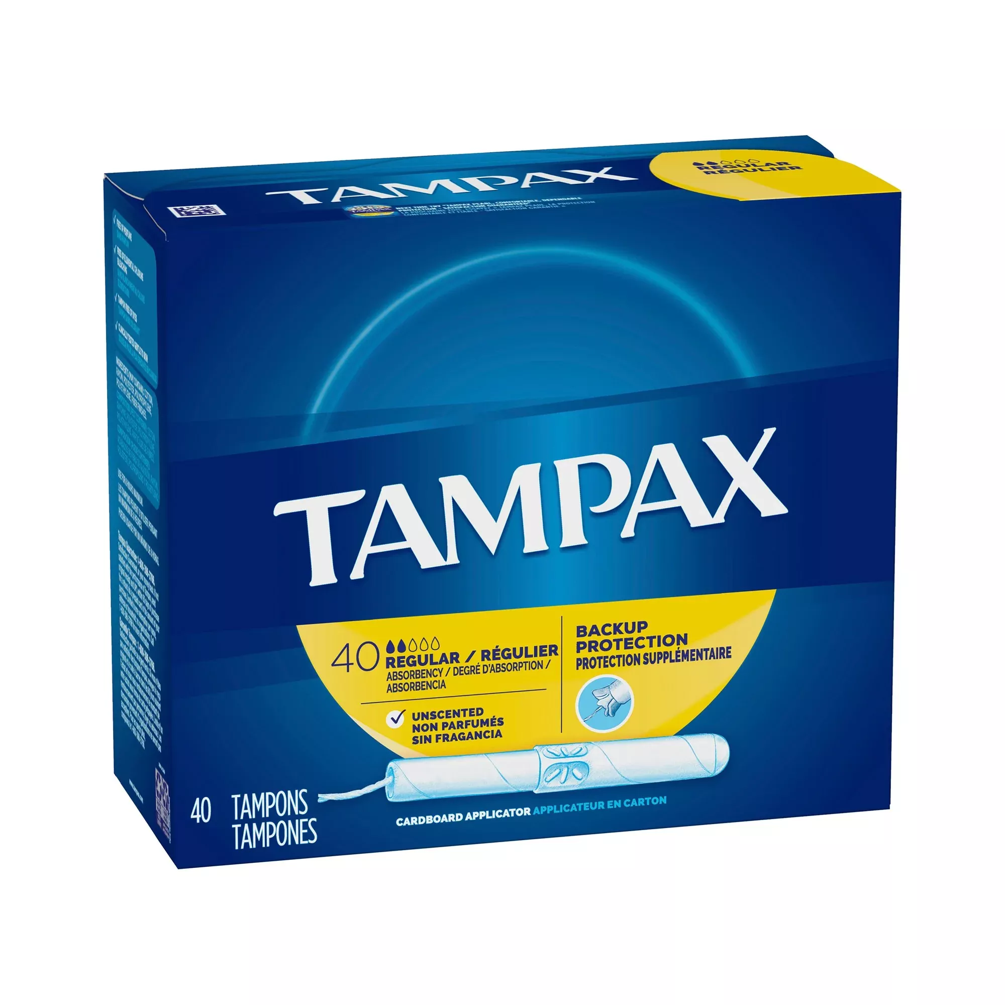 Tampax Regular Absorbency Tampon, 40 per Box