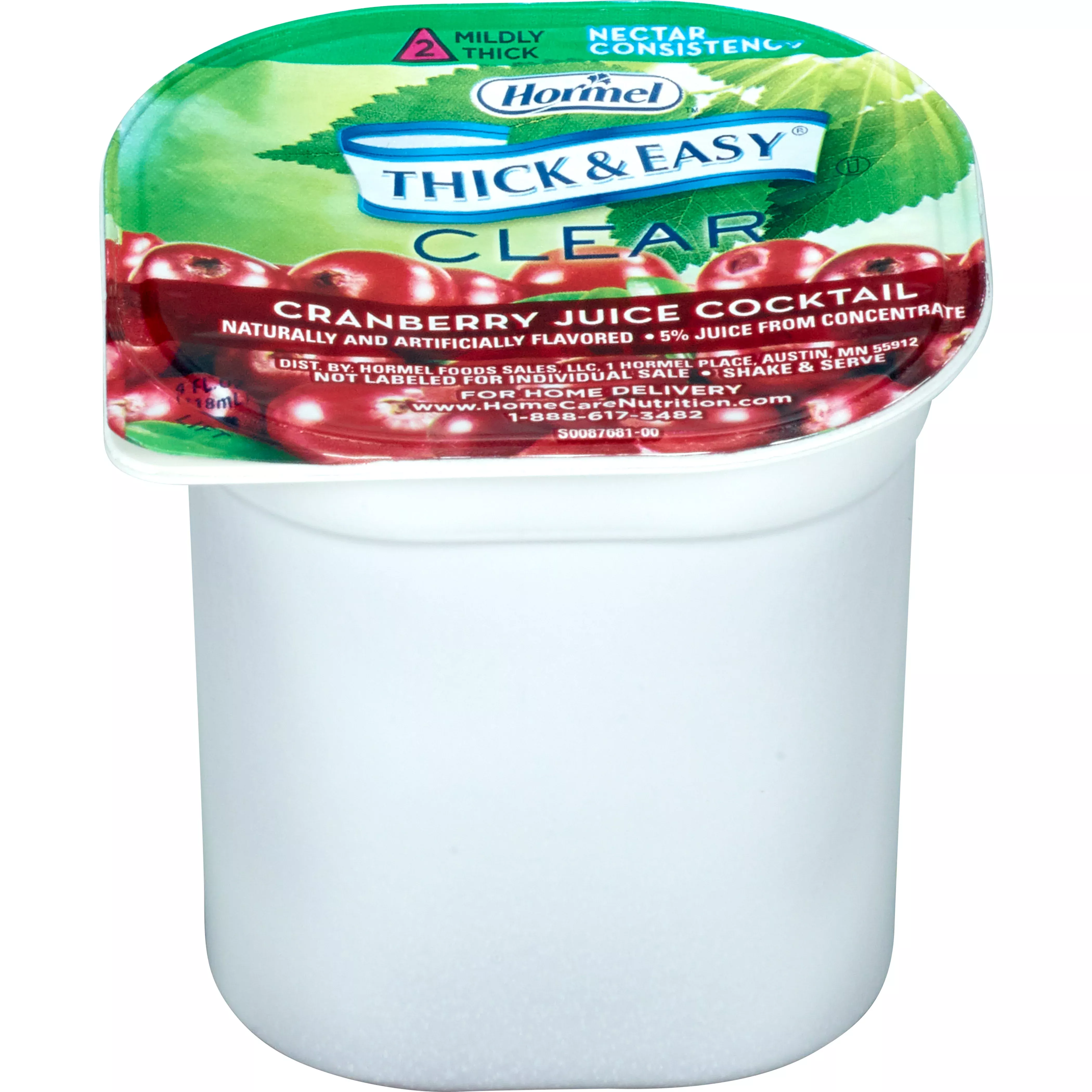 Thick & Easy Nectar Consistency Cranberry Juice Cocktail Thickened Beverage