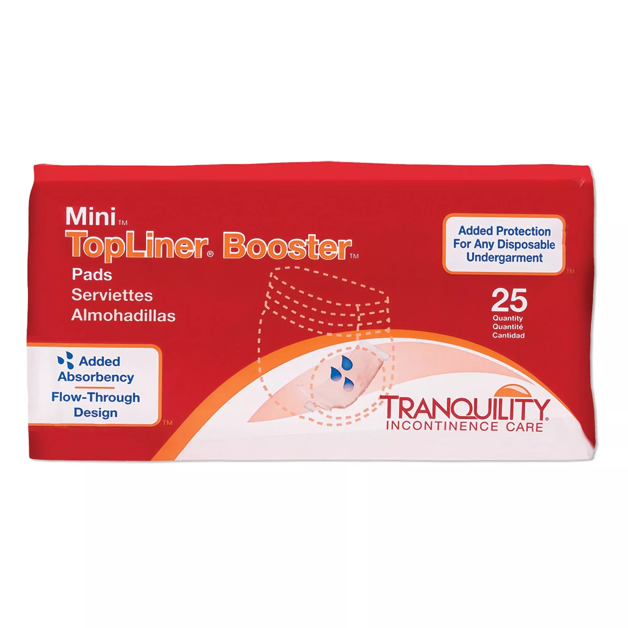 TopLiner™ Mini Incontinence Booster Pad, 2¾ x 10½ Inch